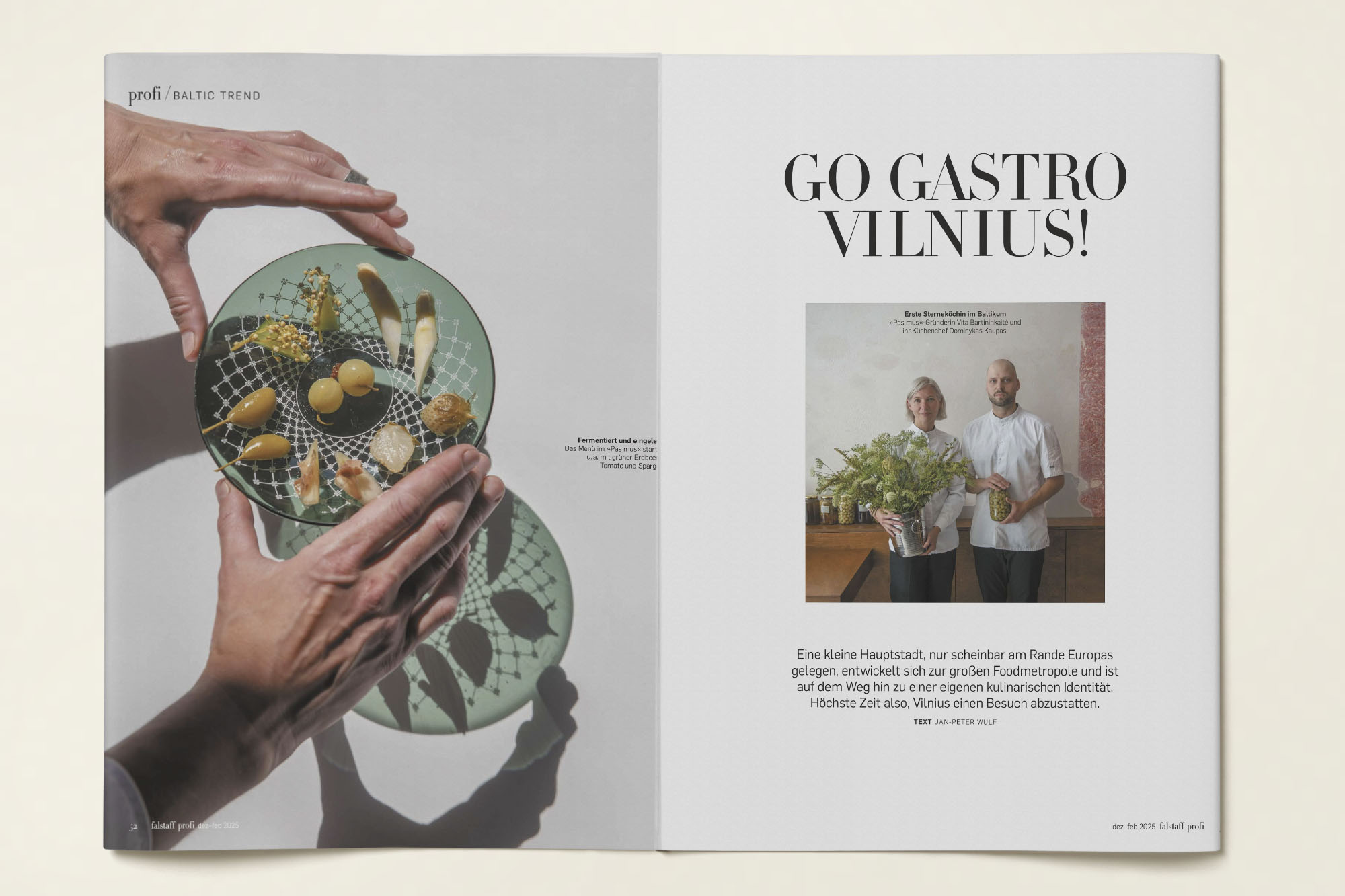 Falstaff Profi, Dez.–Feb. 2025 · „Go Gastro Vilnius!“ von Jan-Peter Wulf