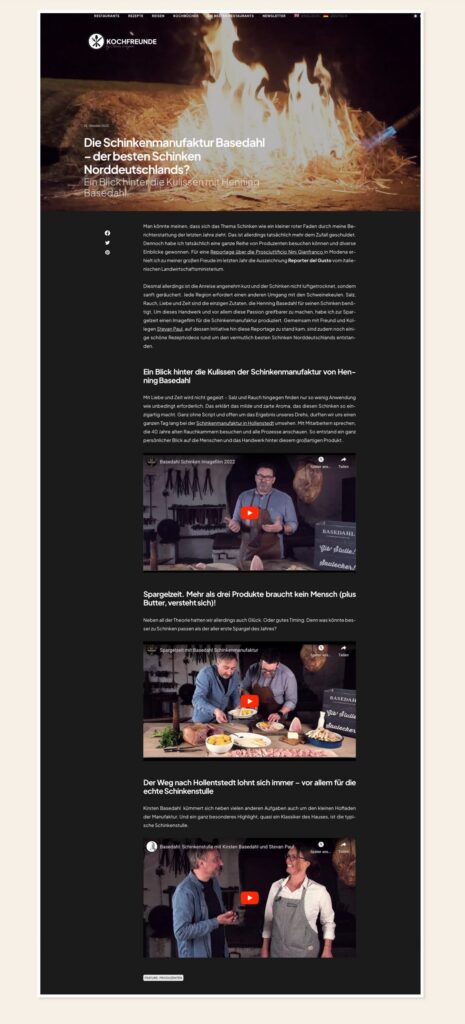 Basedahl Schinken, Hollenstedt – Referenz Kaiserhappen