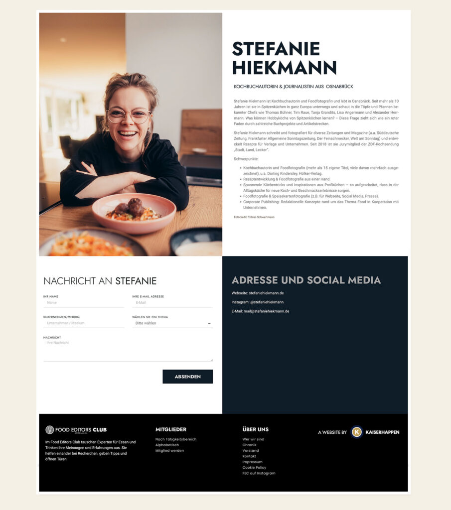Food Editors Club, Deutschland – Referenz Kaiserhappen