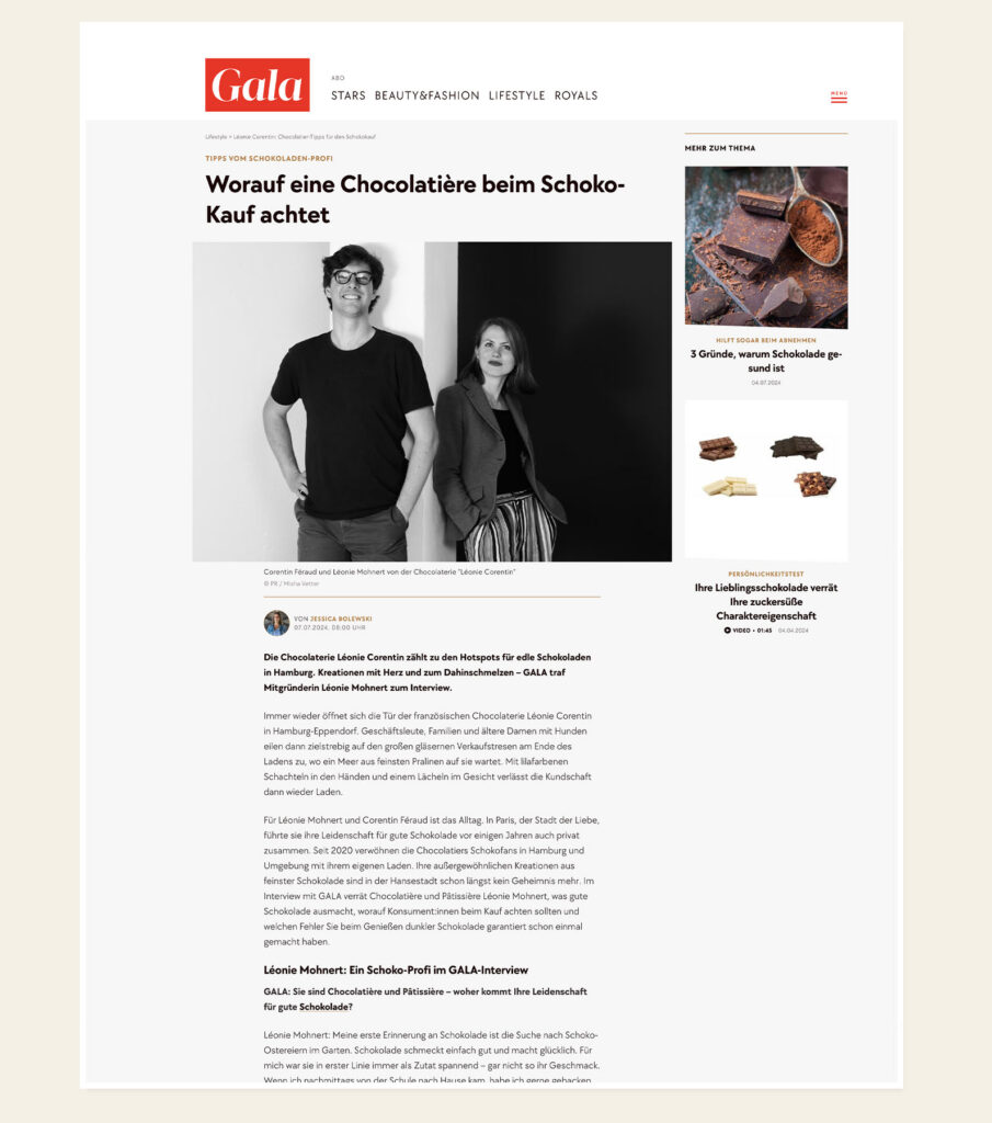 Léonie Corentin Chocolatiers, Hamburg – Referenz Kaiserhappen
