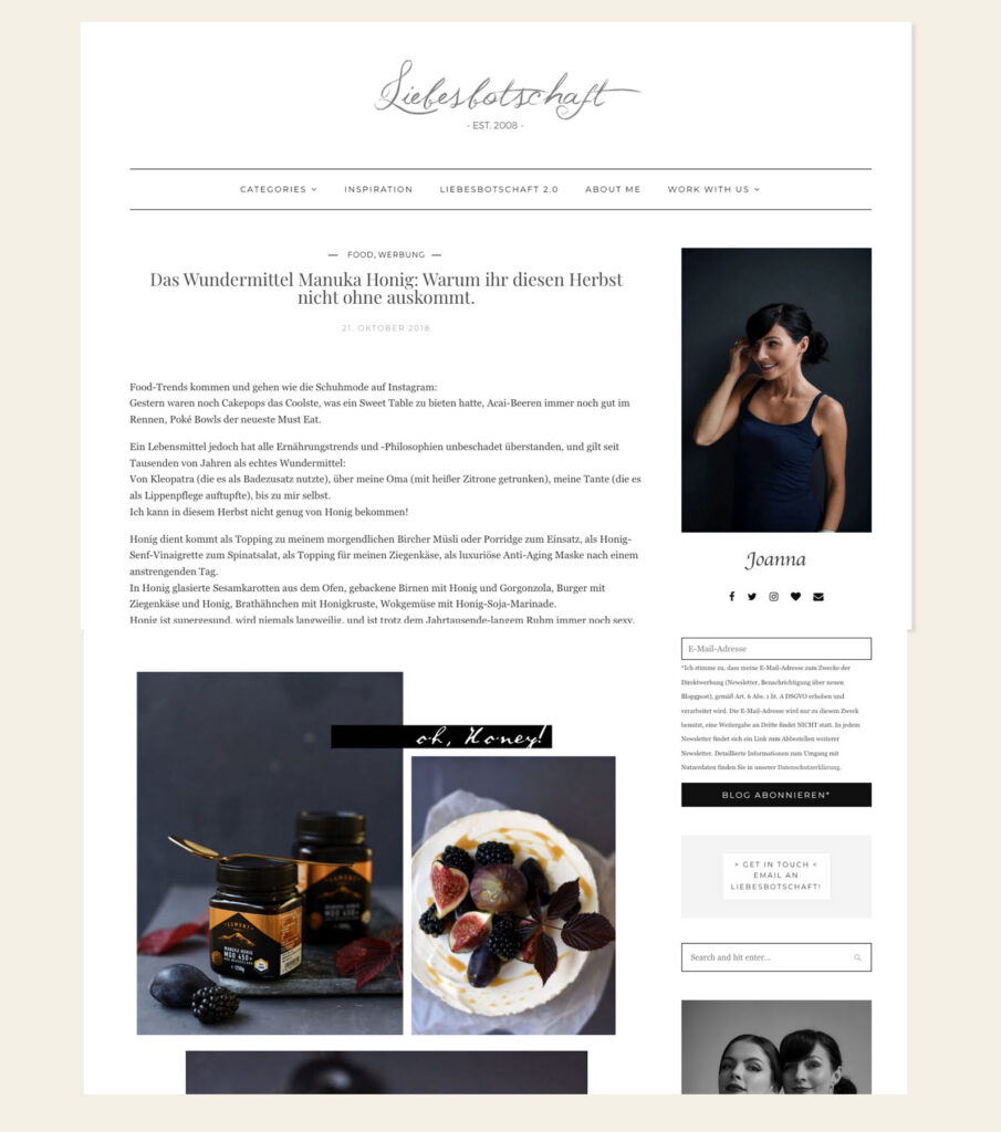 Egmont Honey, Neuseeland – Referenz Kaiserhappen
